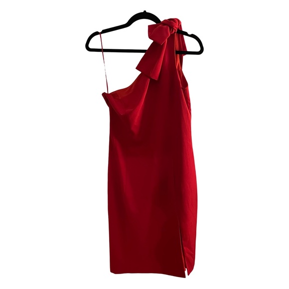 Red One Shoulded Dress - Picture 2 of 4